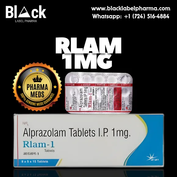 Alprazolam 1mg (Rlam) anxiety relief tablets
